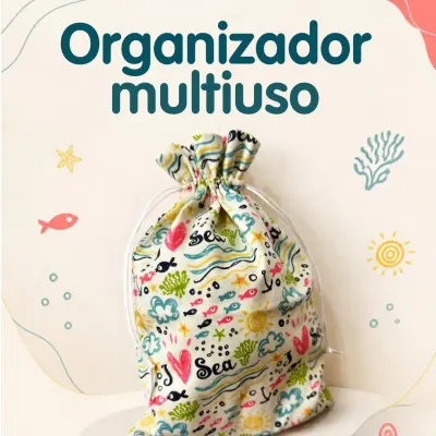 Saquinho organizador multiuso P - 2 - artesanato de Djulik