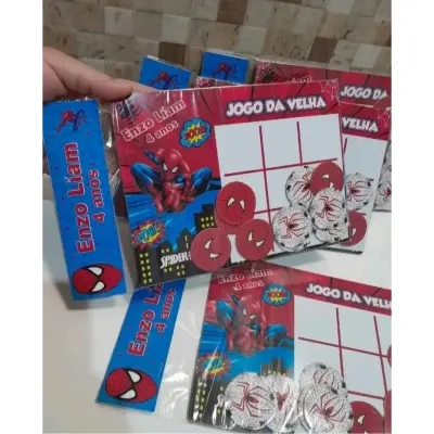 jogo da velha homem aranha personalizado - artesanato de ateliê Rocha