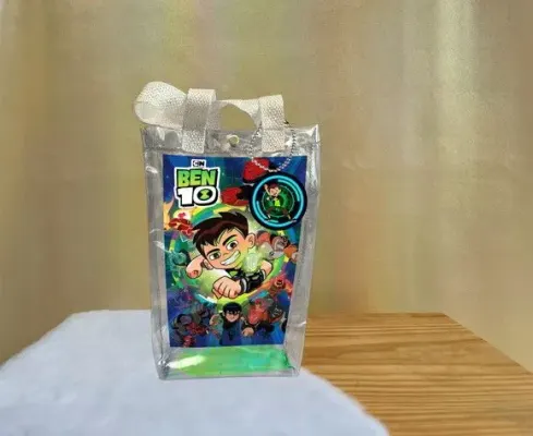 Sacola Transparente Ben10 Personalizado - artesanato de Artmanha Lembrancinhas
