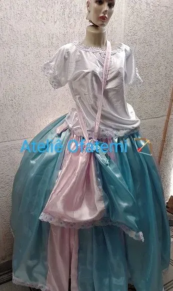 Roupa Erê de Cetim - artesanato de Ateliê Ofatemi