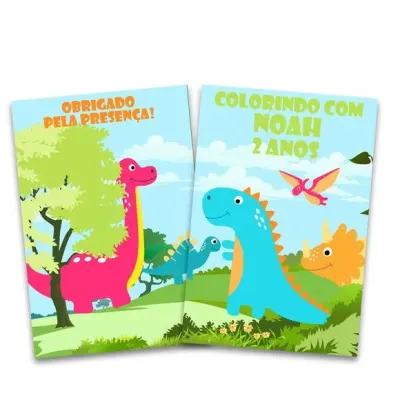 Revista Colorir Dino Baby 14x10 - artesanato de PAPCRIE