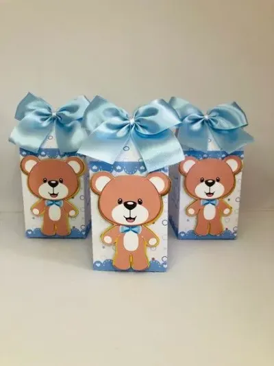 Caixa Milk Ursinho - artesanato de Fina Essência Papelaria Personalizada