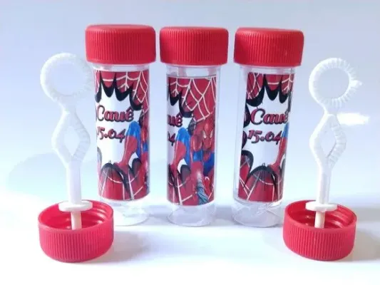 Bolinha de Sabão Homem Aranha Personalizada - artesanato de Mi Papelaria Criativa