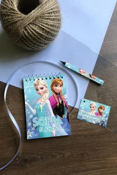 Bloquinho Frozen Personalizado - artesanato de Mi Papelaria Criativa