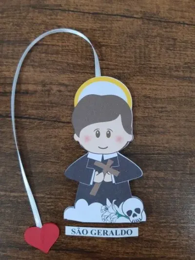 Marcador de Página 10 cm - São Geraldo - artesanato de Emejhu Personalizados