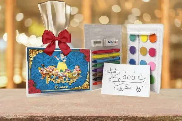 Estojo de Pintura Branca de Neve Personalizado - artesanato de Artmanha Lembrancinhas