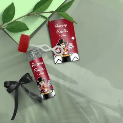 Bolha de Sabão - Mickey Mágico Personalizado - artesanato de Mi Papelaria Criativa