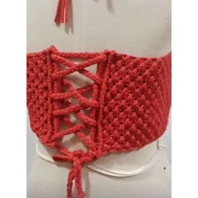 Top croped - artesanato de Entre nós Macramé