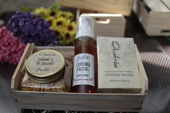 Kit Cuidados com Rosto e Corpo Açafrão - artesanato de Juliana Biz - casa e bem estar