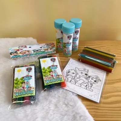 Kit Massinha + Giz + Bolha Patrulha Canina Personalizado - artesanato de Artmanha Lembrancinhas