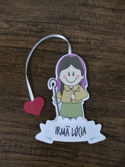 Marcador de Página 10 cm - Irmã Lucia - artesanato de Emejhu Personalizados