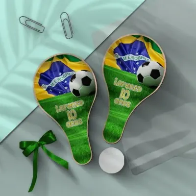 Raquete Ping Pong - Brasil - artesanato de Mi Papelaria Criativa