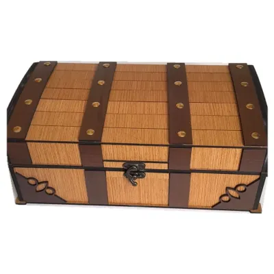Caixa Decorativa Artesanal em MDF Estilo Rústico 32 x 19 x 12 cm - artesanato de Laszlo Madeira e Laser