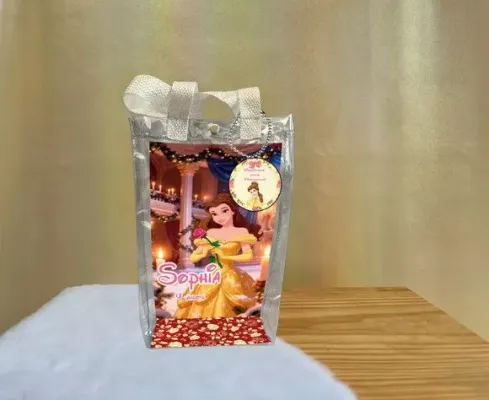 Sacola Transparente Bela Personalizado - artesanato de Artmanha Lembrancinhas