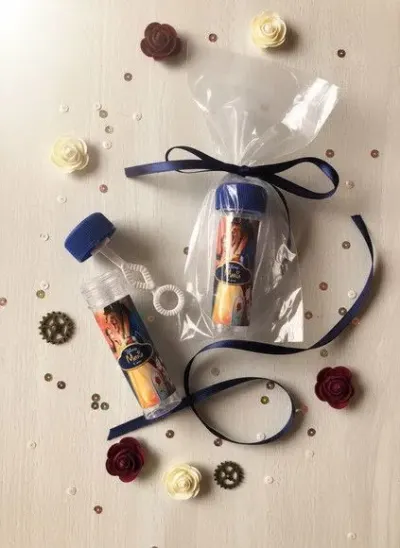 Bolha de Sabão - Bela e a Fera Personalizado - artesanato de Mi Papelaria Criativa