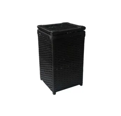 Cesto Roupa Sintético Preto 40x40x70 - artesanato de Mundo Urbano