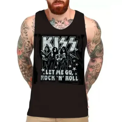 Camiseta regata Kiss, estampa exclusiva tamanhos unisex