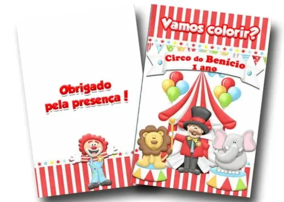 revista colorir circo 14x10 - artesanato de PAPCRIE