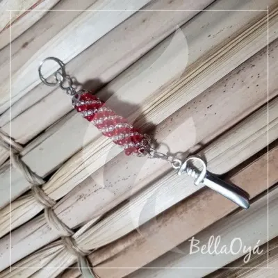 Chaveiro Chicote - Ogum - artesanato de BellaOya Guias e Brajas