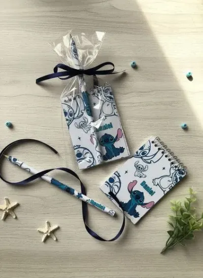 Bloquinho - Stitch Personalizado - artesanato de Mi Papelaria Criativa