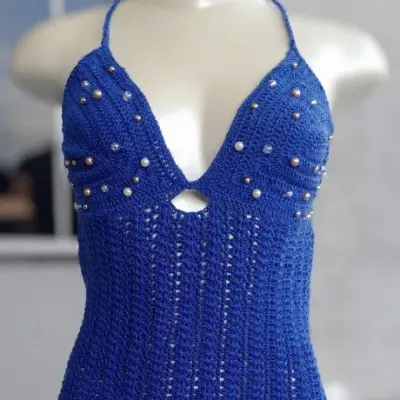 Vestido Bela para Natal. - artesanato de Citrô Art's Crochê