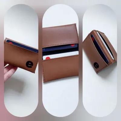 Carteira Slim Porta Cartões - Logomarca - artesanato de Innovare Studio