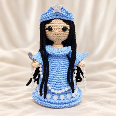 Iemanjá em crochê Amigurumi