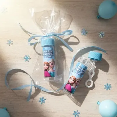 Bolha de Sabão - Frozen Personalizado - artesanato de Mi Papelaria Criativa