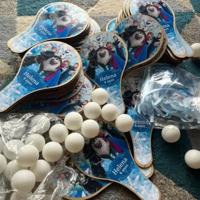 Raquete Ping Pong - Frozen - artesanato de Mi Papelaria Criativa