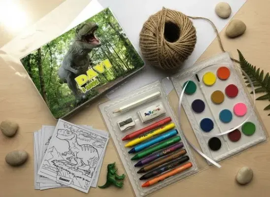 Estojo de Pintura - Dinossauro Personalizado - artesanato de Mi Papelaria Criativa