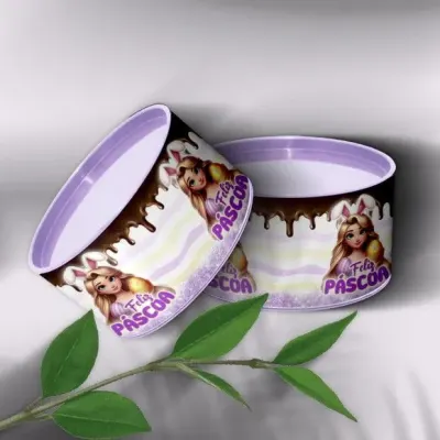 Tubo Lata - Rapunzel Páscoa Personalizada - artesanato de Mi Papelaria Criativa