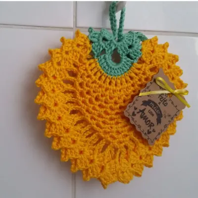 Pega Panelas Abacaxi (unidade) - artesanato de Mari Crochê feito com carinho!