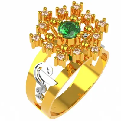 Anel formatura chuveiro biomedicina ouro 18k - artesanato de Mcosta joias