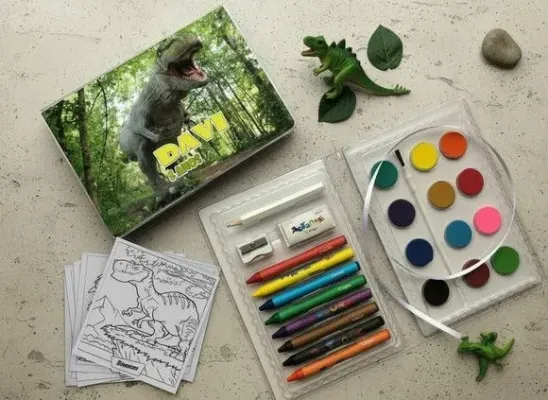 Estojo de Pintura Dinossauro Personalizado - artesanato de Mi Papelaria Criativa