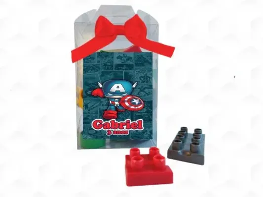 Bloco de Montar Capitão América Personalizada - artesanato de creativitybynina