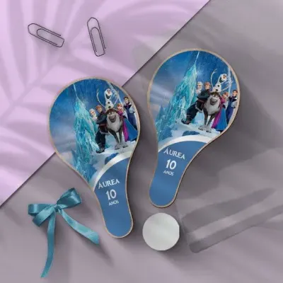 Raquete Ping Pong - Frozen - artesanato de Mi Papelaria Criativa