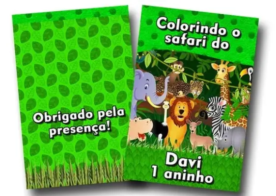 Revista de colorir Safari 14x10 - artesanato de PAPCRIE