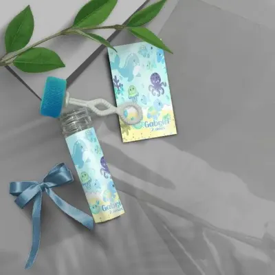 Bolha de Sabão - Fundo do Mar Personalizado - artesanato de Mi Papelaria Criativa