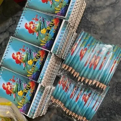 Bloquinho a Pequena Sereia Personalizado - artesanato de Artmanha Lembrancinhas