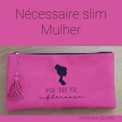 Necessaire Slim - Pink - artesanato de Innovare Studio