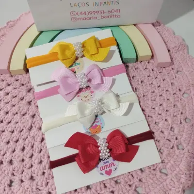 kit 4 unidades faixinhas de bebe. - artesanato de Maaria Bonitta