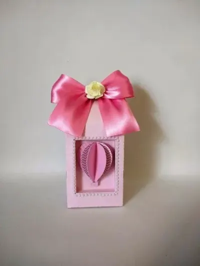 Caixa milk Balão de ar quente rosa - artesanato de Fina Essência Papelaria Personalizada