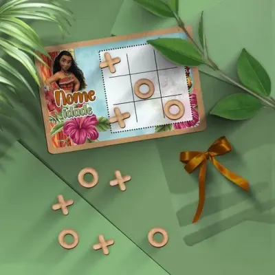 Jogo da Velha - Moana Personalizado - artesanato de Mi Papelaria Criativa
