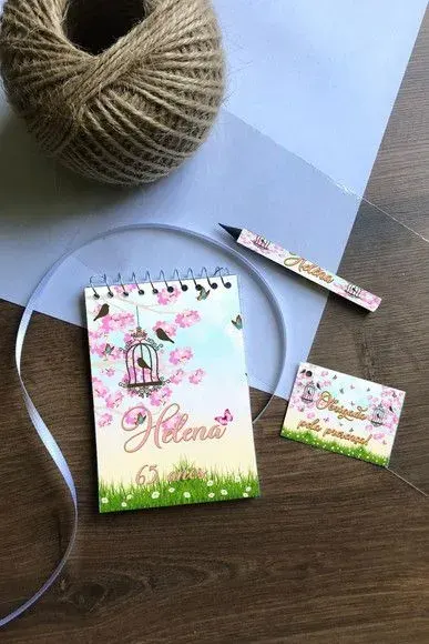 Bloquinho Jardim Personalizado - artesanato de Mi Papelaria Criativa