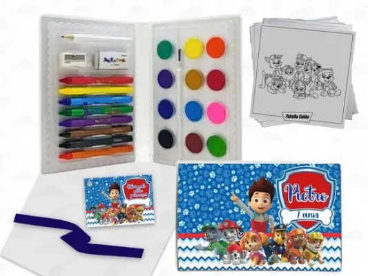 Estojo de Pintura Patrulha Canina Personalizado - artesanato de creativitybynina