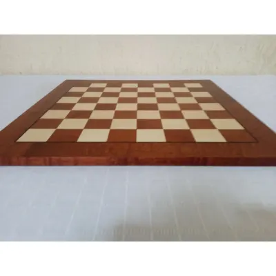 Tabuleiro de Xadrez Tradicional Sapele Pomele Grande - artesanato de Casa da Marchetaria