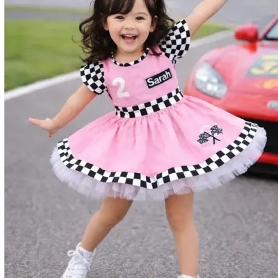 Vestido Infantil Piloto Carros