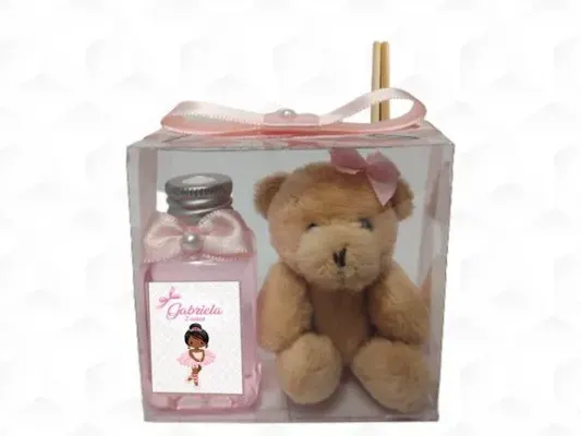 Aromatizador com Ursinha Bailarina Preta Personalizada - artesanato de creativitybynina