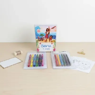 Estojinho de Pintura - Moana Personalizado - artesanato de Mi Papelaria Criativa