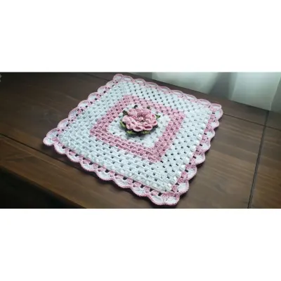 Porta Lingerie em Crochê - Rosa - artesanato de Mari Crochê feito com carinho!